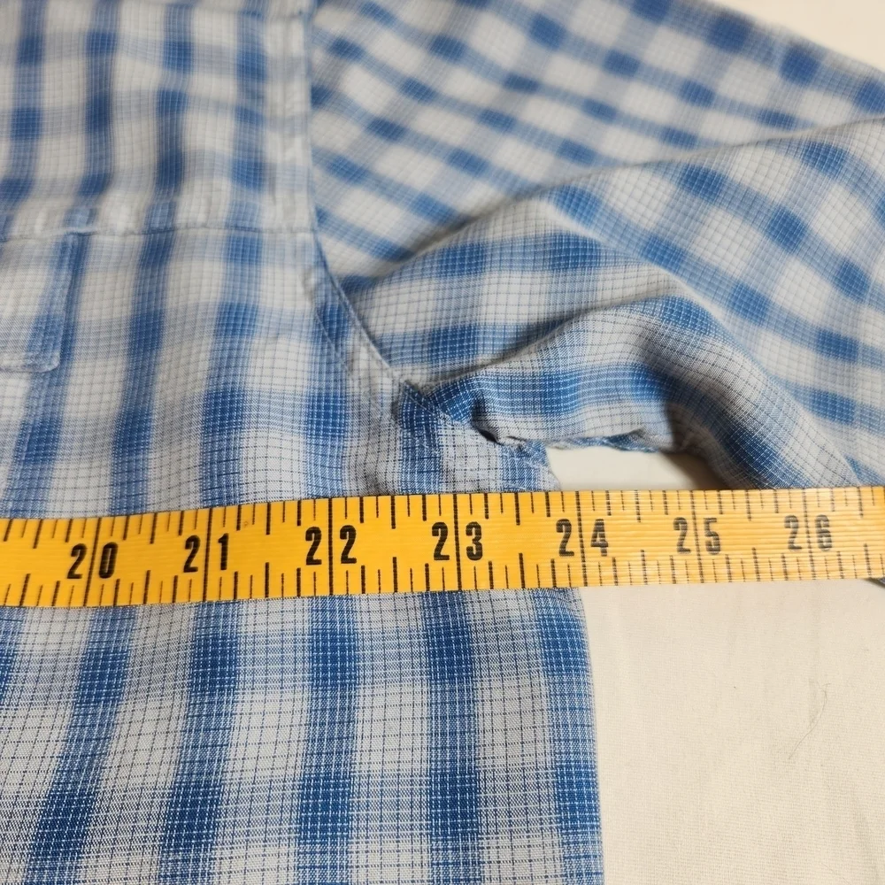 The North Face Blue Plaid Men's XL Button Up Shirt